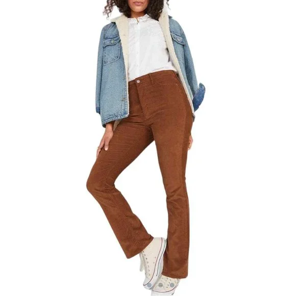 NWT Old Navy Extra High-Waisted Kicker Corduroy Boot-Cut Pants for Women - Picture 5 of 7